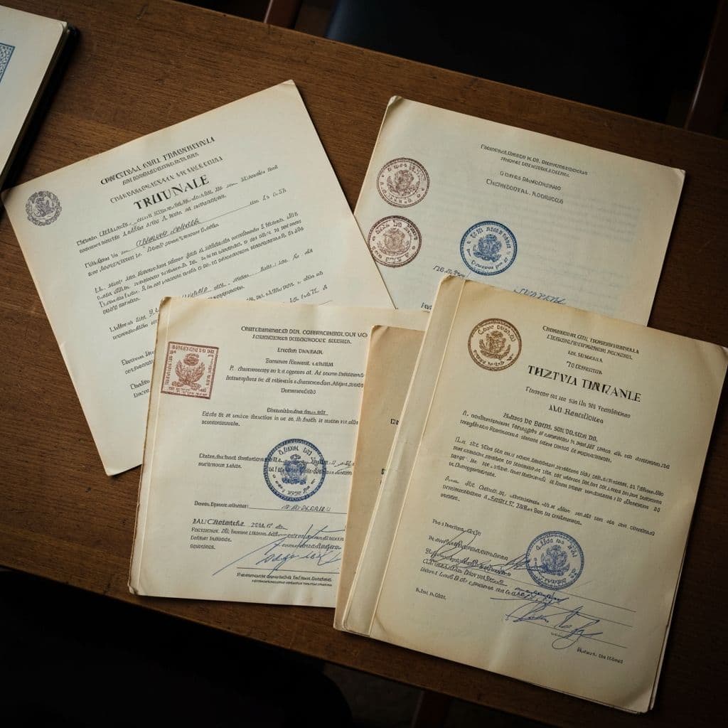 Aseveración en Tribunal Italiano